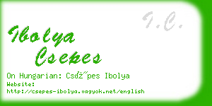 ibolya csepes business card